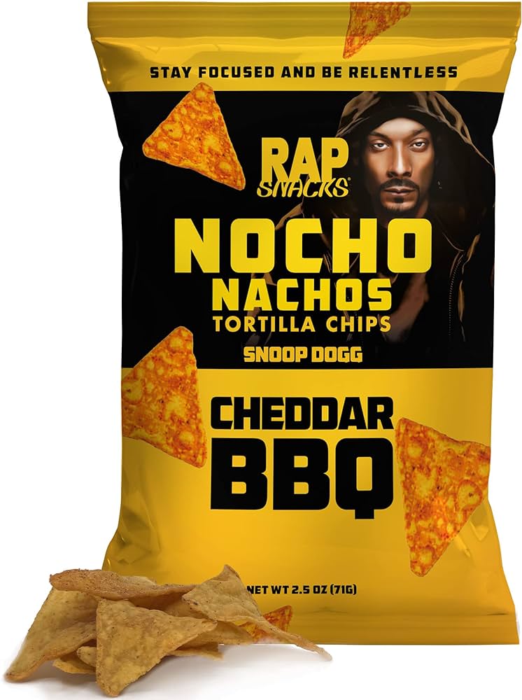 Rap Snacks Nocho Nachos Tortilla Chips Snoop Dogg Cheddar BBQ 71g