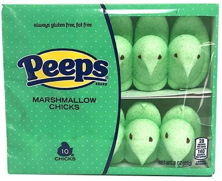 Peeps Marshmallow Green Chicks 10 Pack 85g