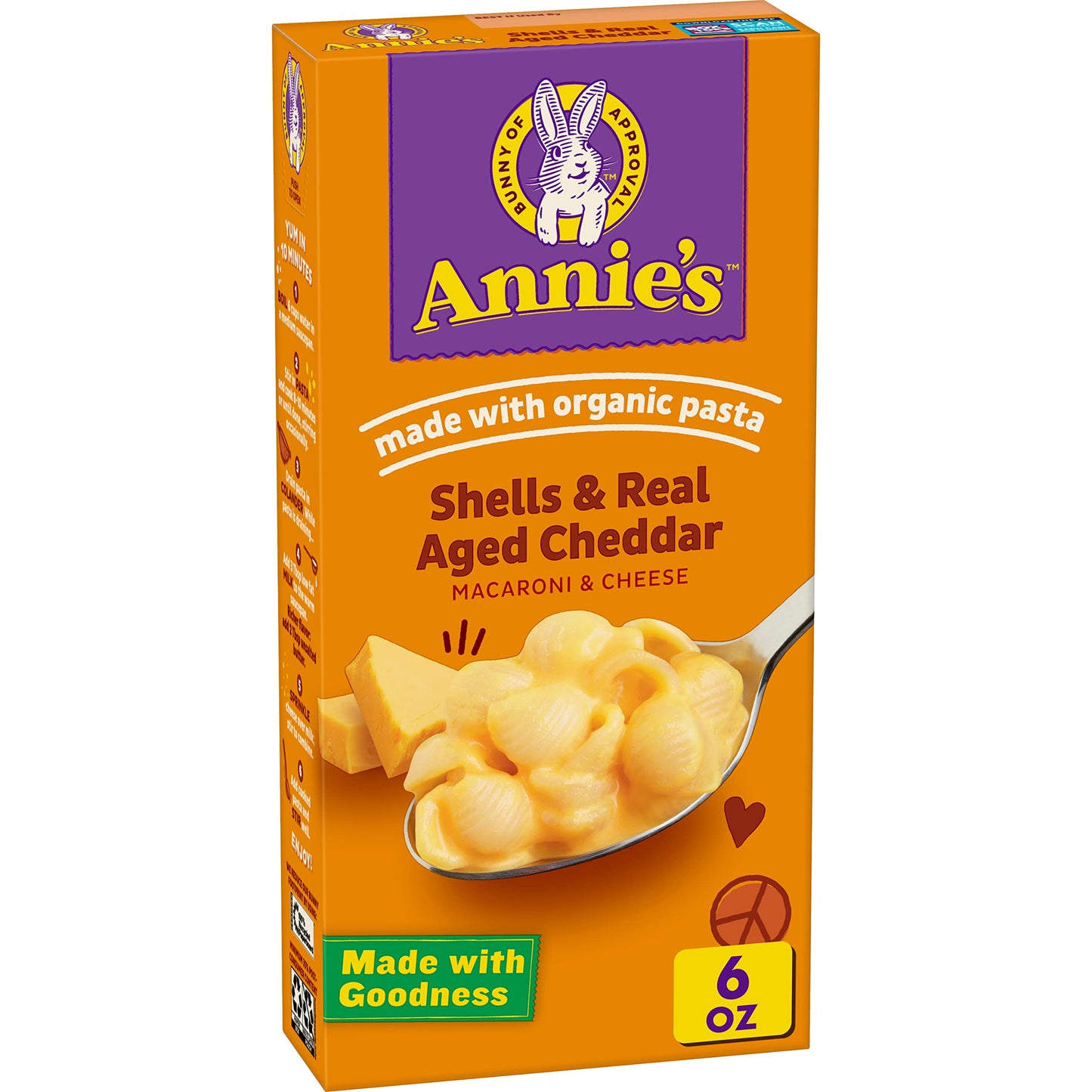 Annie´s Shells & Real Aged Cheddar 170g