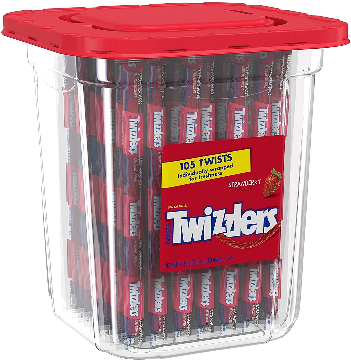 Twizzlers Strawberry 105 Twists - Sticks - 944g
