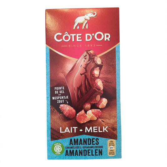 Côte D'Or Tafelschokolade Lait Melk Amandes Caramélisées 180g