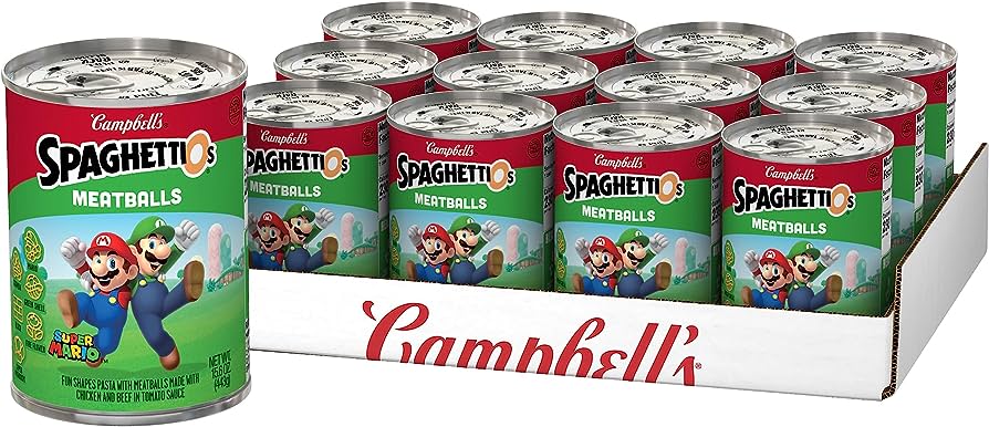 Campbell's Spaghetti O´s with Meatballs Super Mario 443g
