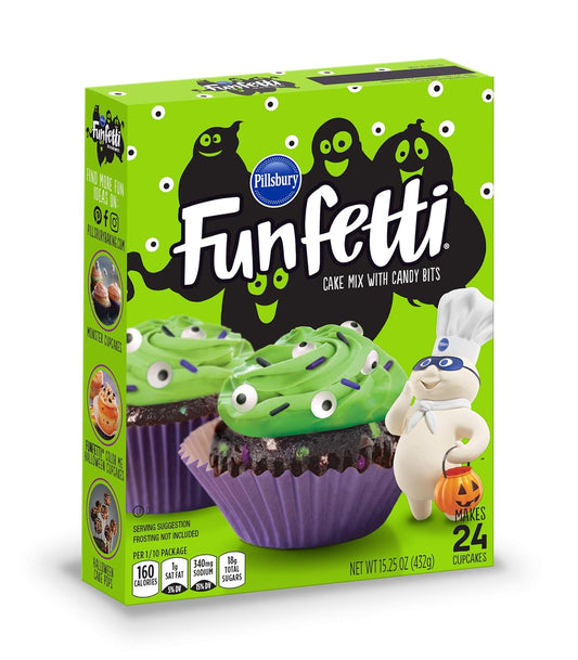 Pillsbury Funfetti Chocolate Cake Mix with Colored Bits Halloween Edition 432g