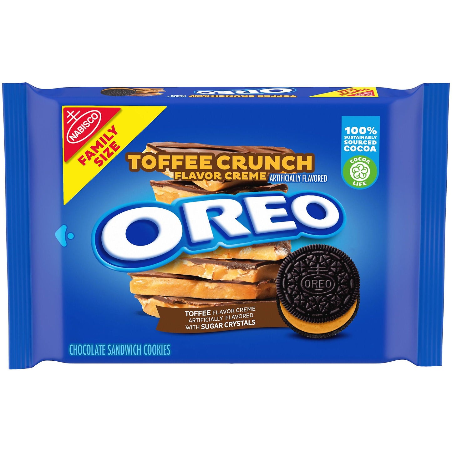 Oreo Toffee Crunch Flavour Creme Family Size 482g