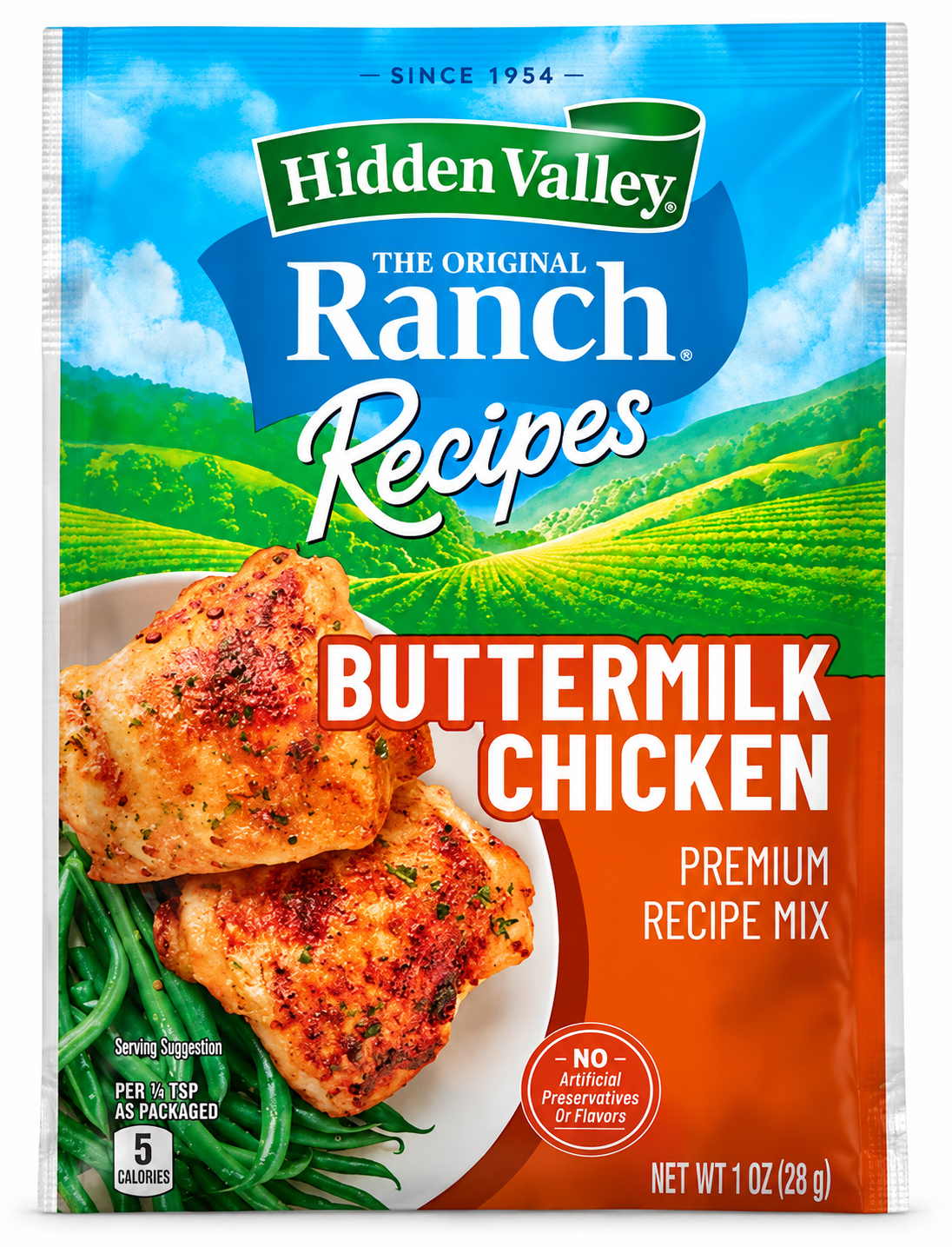 Hidden Valley The Original Ranch Recipes Buttermilk Chicken Premium Recipe Mix 28g