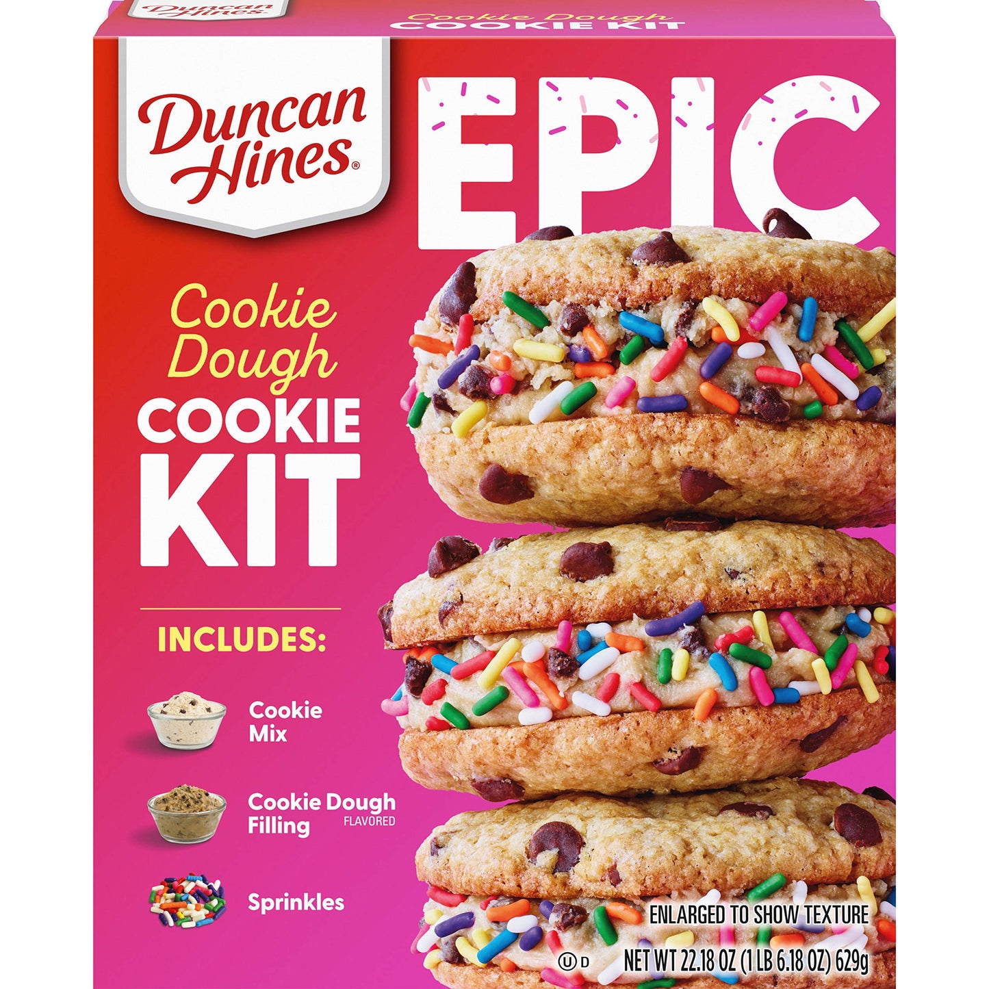 Duncan Hines Epic Cookie Dough Cookie Kit 629g