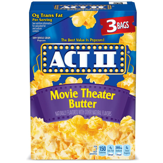 Act II Movie Theater Butter 3 Bags 234g (MHD 05.03.2025)