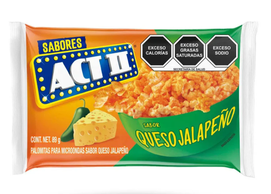 ACT II Sabores Queso Jalapeno Popcorn 89g
