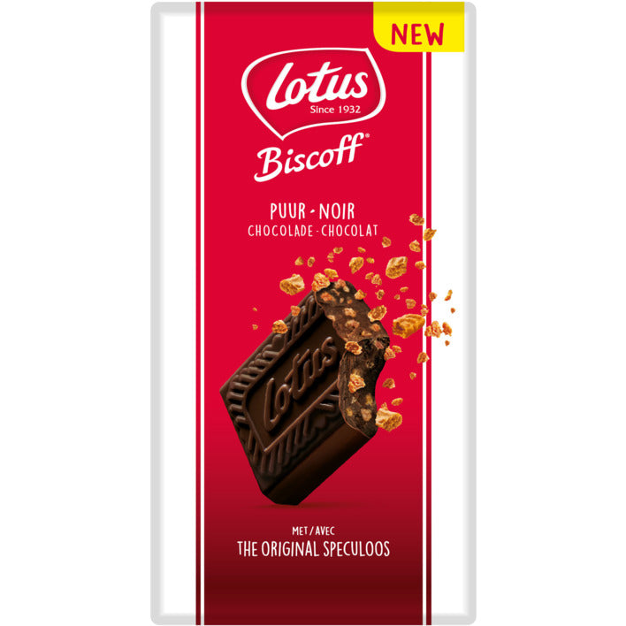 Lotus Biscoff mit Spekulatiusstücke aus dunkler Schokolade 180g