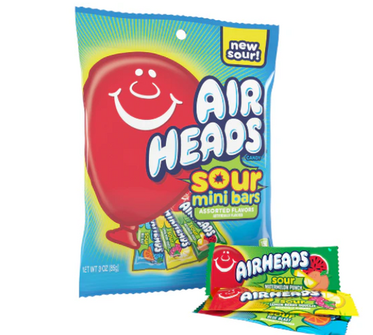 Airheads Sour Mini Bars 85g