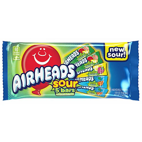 Airheads Assorted Sour 5 Bars 78g