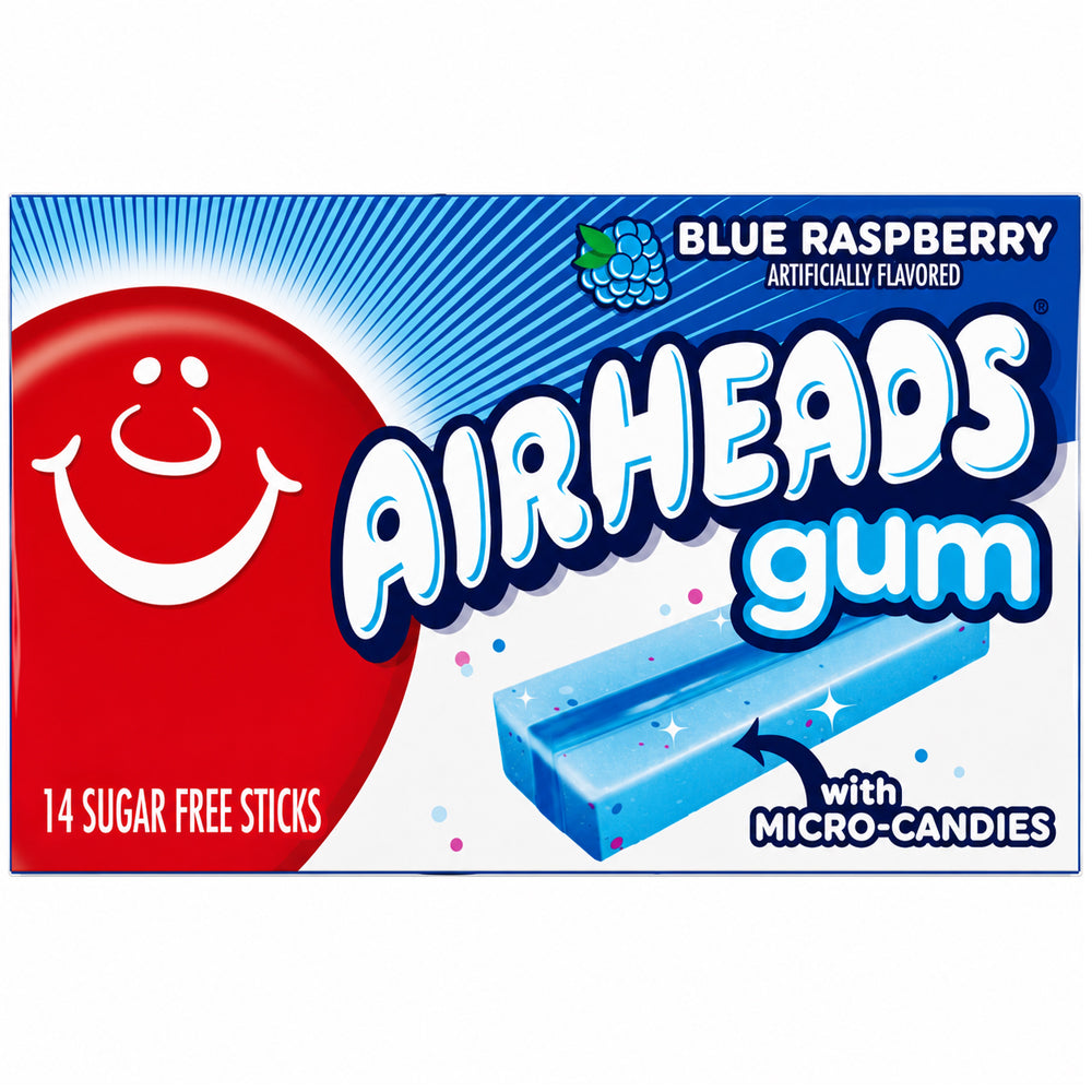 AirHeads Gum Blue Raspberry 34g