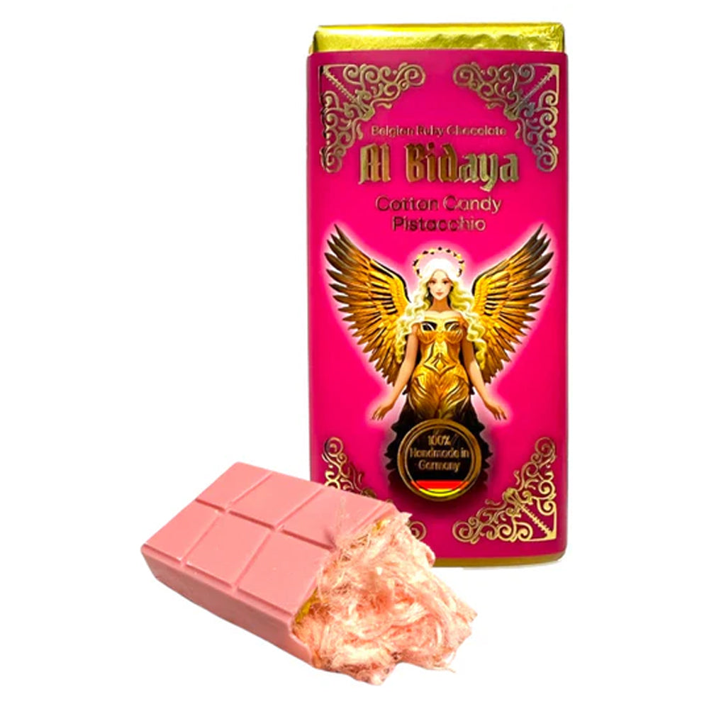 Al Bidaya Cotton Candy Pistacchio Belgian Ruby Chocolate 85g