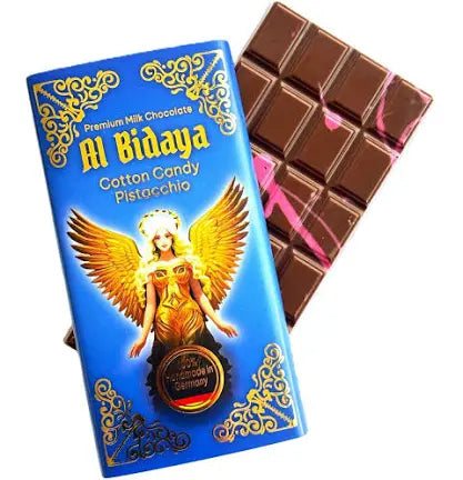 Al Bidaya Cotton Candy Pistacchio Milk Chocolate 85g