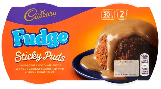 Cadbury Fudge Sticky Pudds 2x 95g (190g)