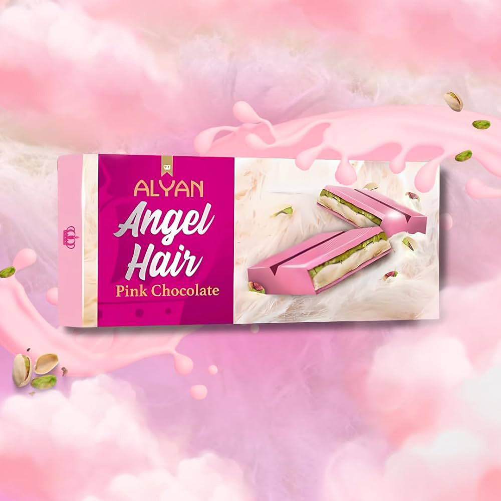 ALYAN - Angel Hair Pink Chocolate Cotton Candy with Pistachio 160g