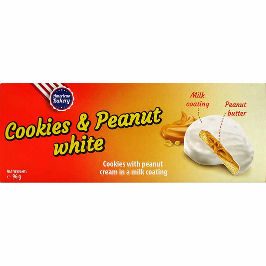 American Bakery Cookies & Peanut White 96g (MHD ABGELAUFEN 13.11.2025)