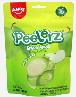 Amos Peelerz Gummy Green Apple 65g