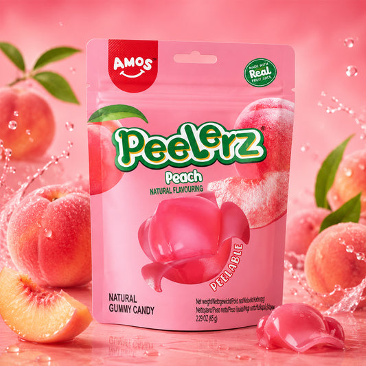 Amos Peelerz Gummy Peach 65g