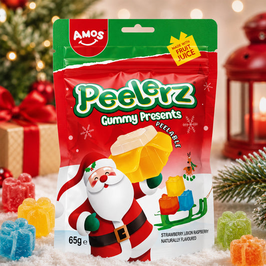 Amos Peelerz Gummy Present Christmas Edition 65g