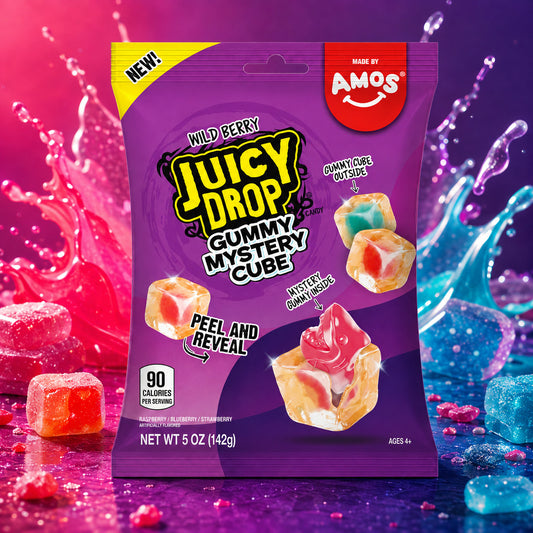 Amos X Juicy Drop Peelable Gummy Mystery Cube Wild Berry 142g