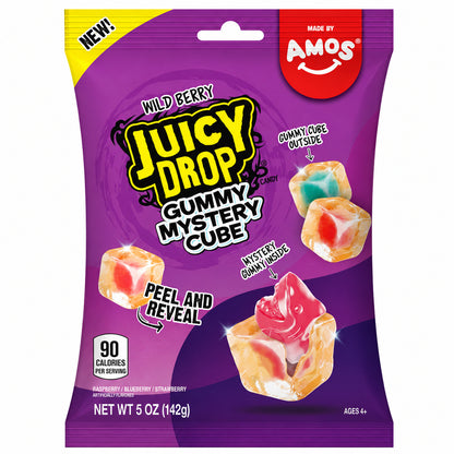 Amos X Juicy Drop Peelable Gummy Mystery Cube Wild Berry 142g