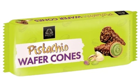Bradollini Pistachio Wafer Cones 100g