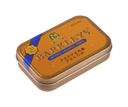 Barkleys Intense Gourmet Mints Pepper & Peach 50g