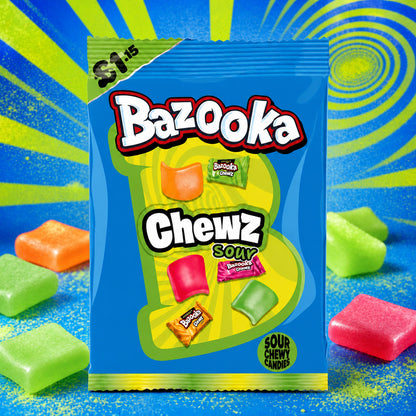 Bazooka Chewz Sour Chewy Candy 120g