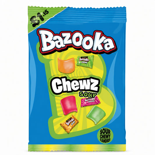 Bazooka Chewz Sour Chewy Candy 120g