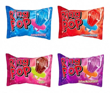 Bazooka Ring Pop Mixed Flavours 10g