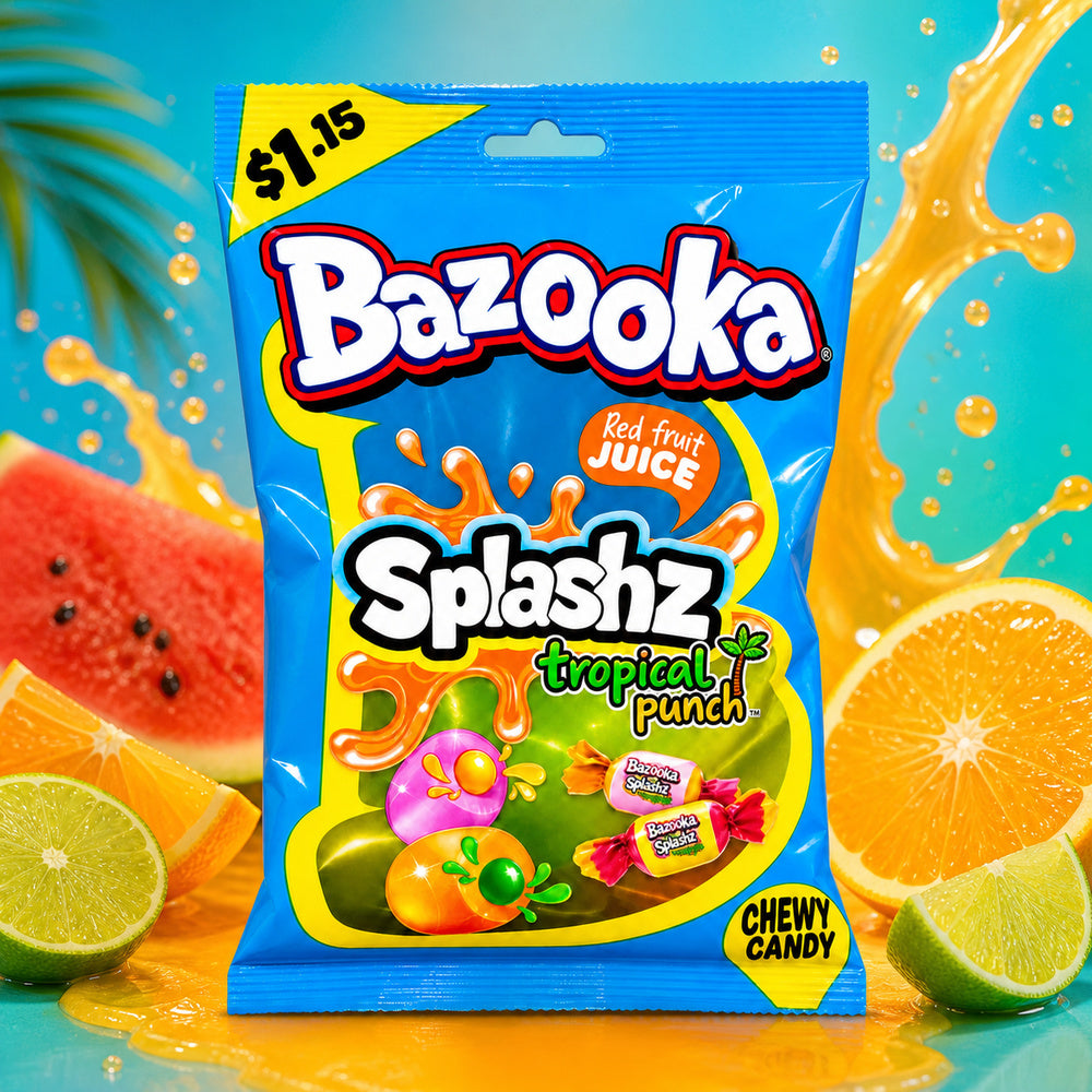 Bazooka Splashz Tropical Punch 120g