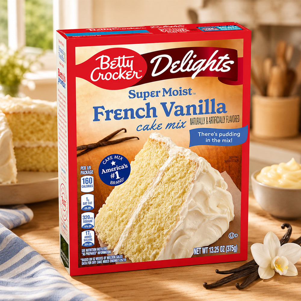 Betty Crocker Delights Super Moist French Vanilla Cake Mix 375g