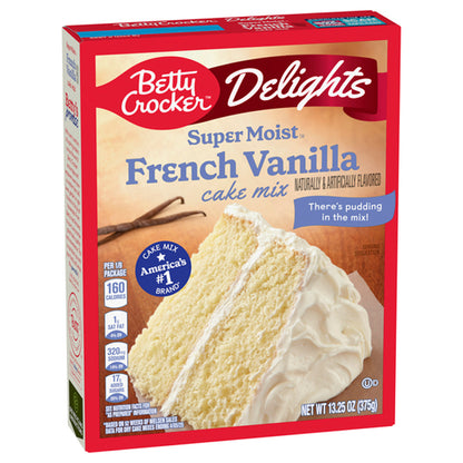 Betty Crocker Delights Super Moist French Vanilla Cake Mix 375g