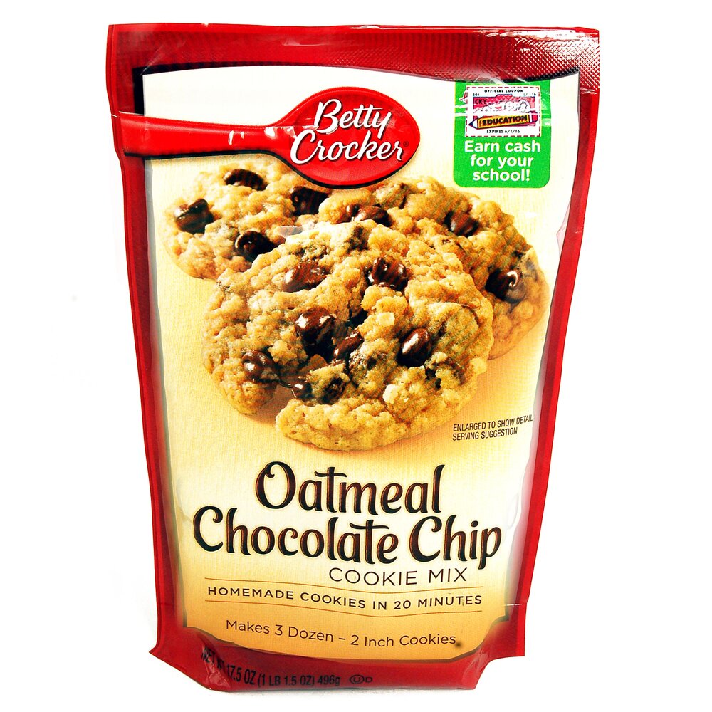 Betty Crocker Oatmeal Chocolate Chip Cookie Mix 496g