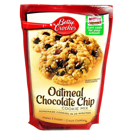 Betty Crocker Oatmeal Chocolate Chip Cookie Mix 496g