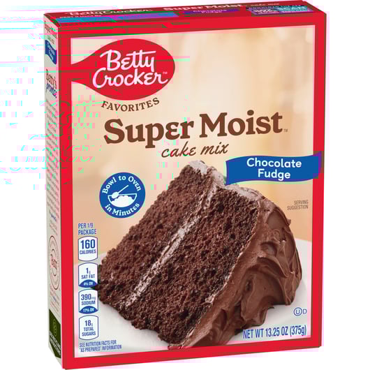Betty Crocker Super Moist Cake mix Chocolate fudge 375g