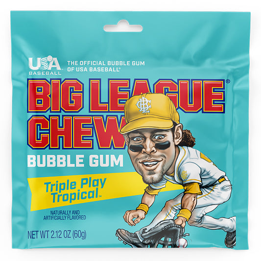 Big League Chew Bubble Gum Triple Play Troipcal 60g