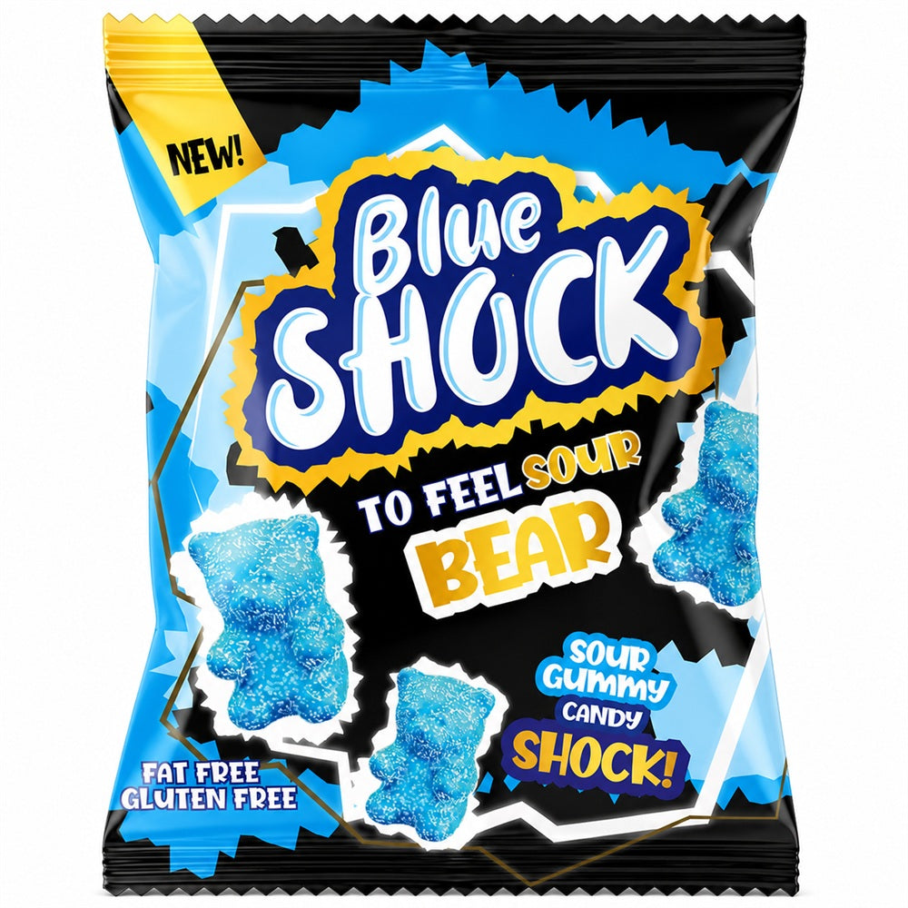 Blue Shock To Feel Sour Bear 80g (Halal)