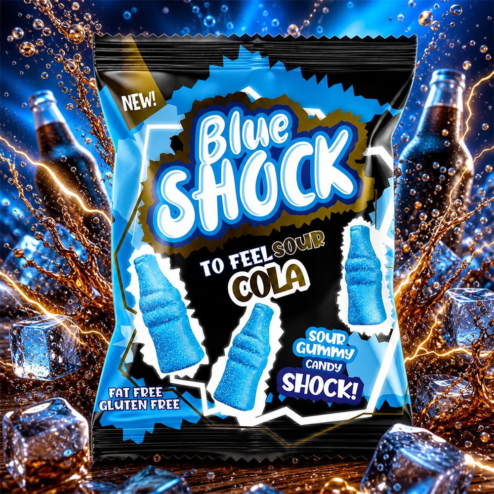 Blue Shock To Feel Sour Cola 80g (Halal)