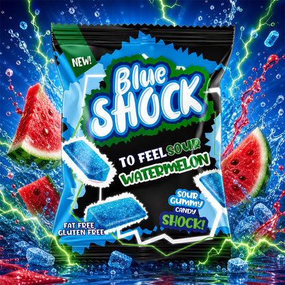 Blue Shock To Feel Sour Watermelon 80g (Halal)
