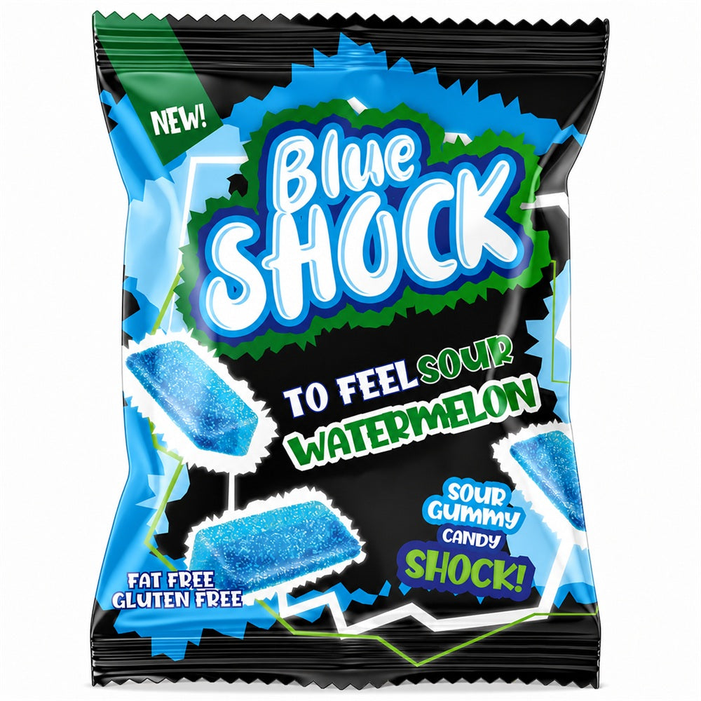 Blue Shock To Feel Sour Watermelon 80g (Halal)