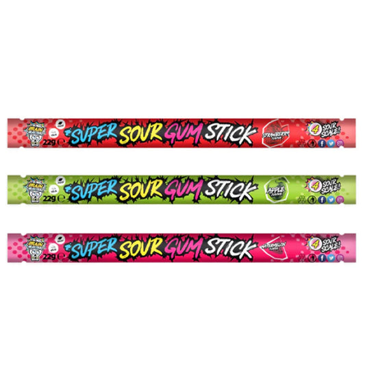 Brain Blasterz Super Sour Gum Stick 22g