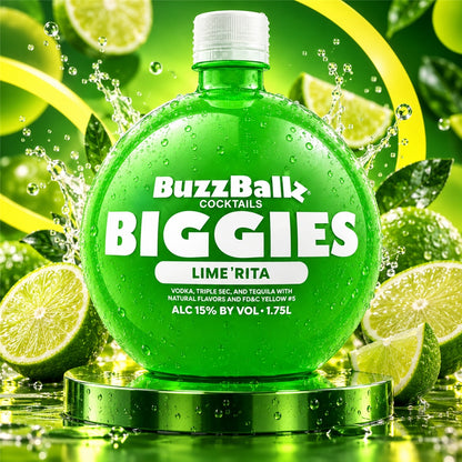 Buzzballz Biggies Mixed Drink Lime Rita Margarita Cocktail 15% Vol. 1,75l