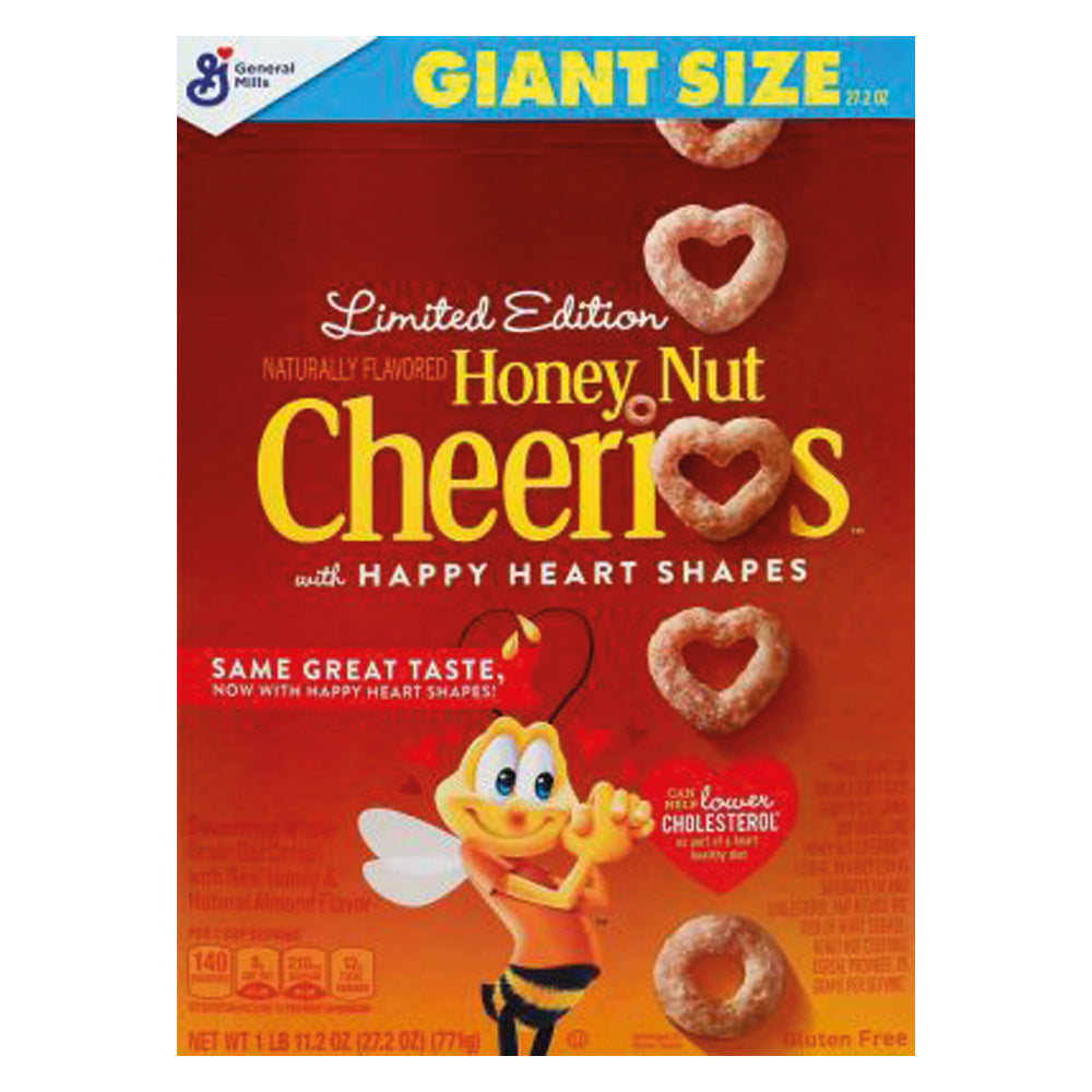 General Mills Limited Edition Cheerios Honey Nut Happy Hearts Shapes 771g (MHD 30.03.2023)
