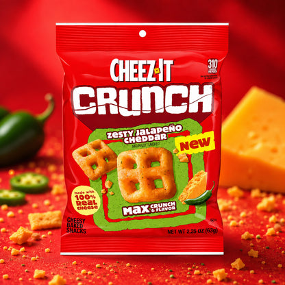 Cheez-It Crunch Zesty Jalapeno Cheddar Snacks 63g
