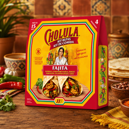 Cholula Kit Repas Fajita 8 Tortillas 490g