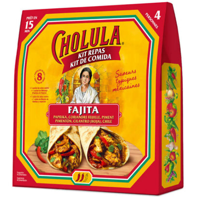 Cholula Kit Repas Fajita 8 Tortillas 490g