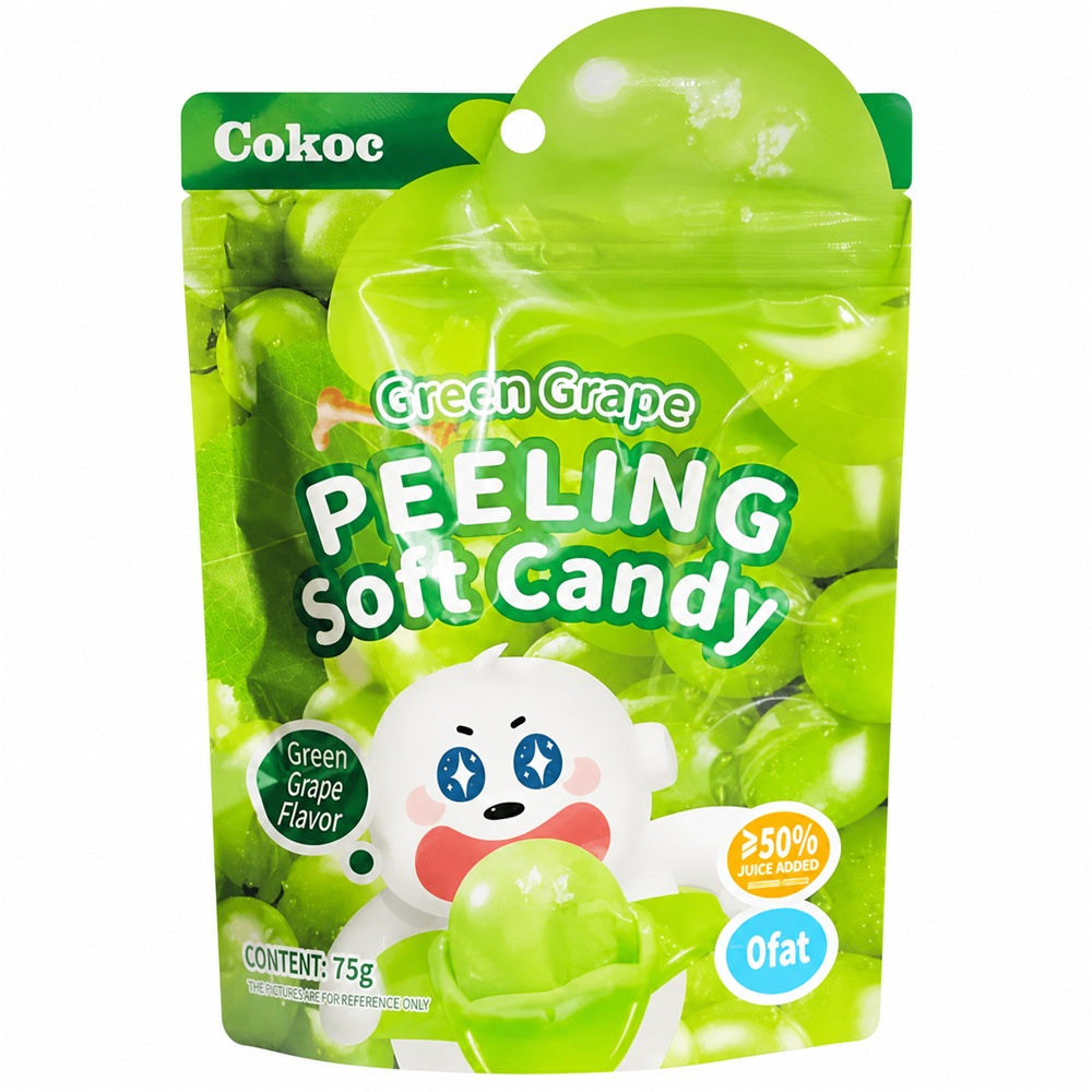 Cokoc Green Grape Peeling Soft Candy 75g
