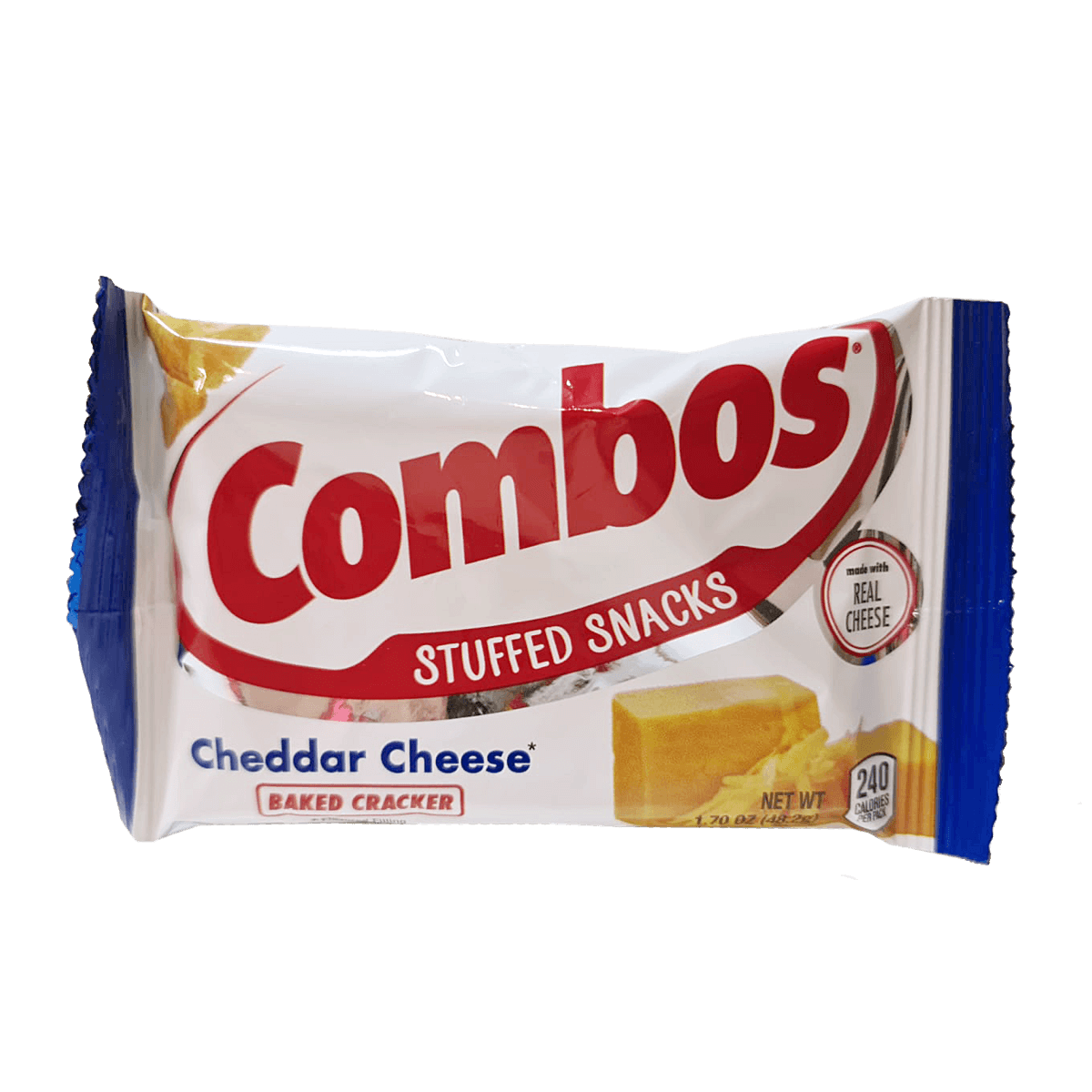 Combos Stuffed Snacks Cheddar Cheese Baked Cracker 48,2g